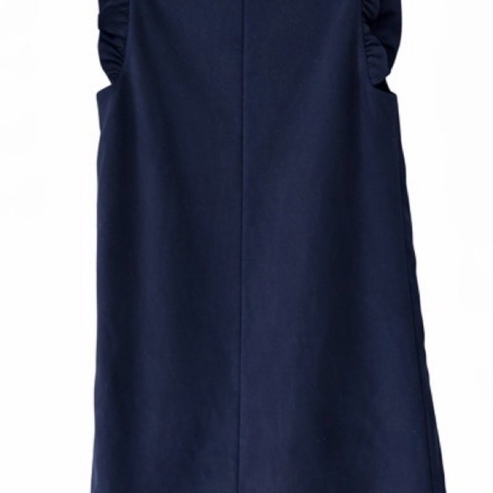 Lilly Pulitzer Adalee Shift Dress True Navy Pearl Ruffle NWT Size 00 - Picture 4 of 4